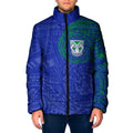 Personalized New Zealand Warriors Padded Jacket Polynesian Tribal Chest and Sleeve Tattoo
