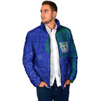 Personalized New Zealand Warriors Padded Jacket Polynesian Tribal Chest and Sleeve Tattoo