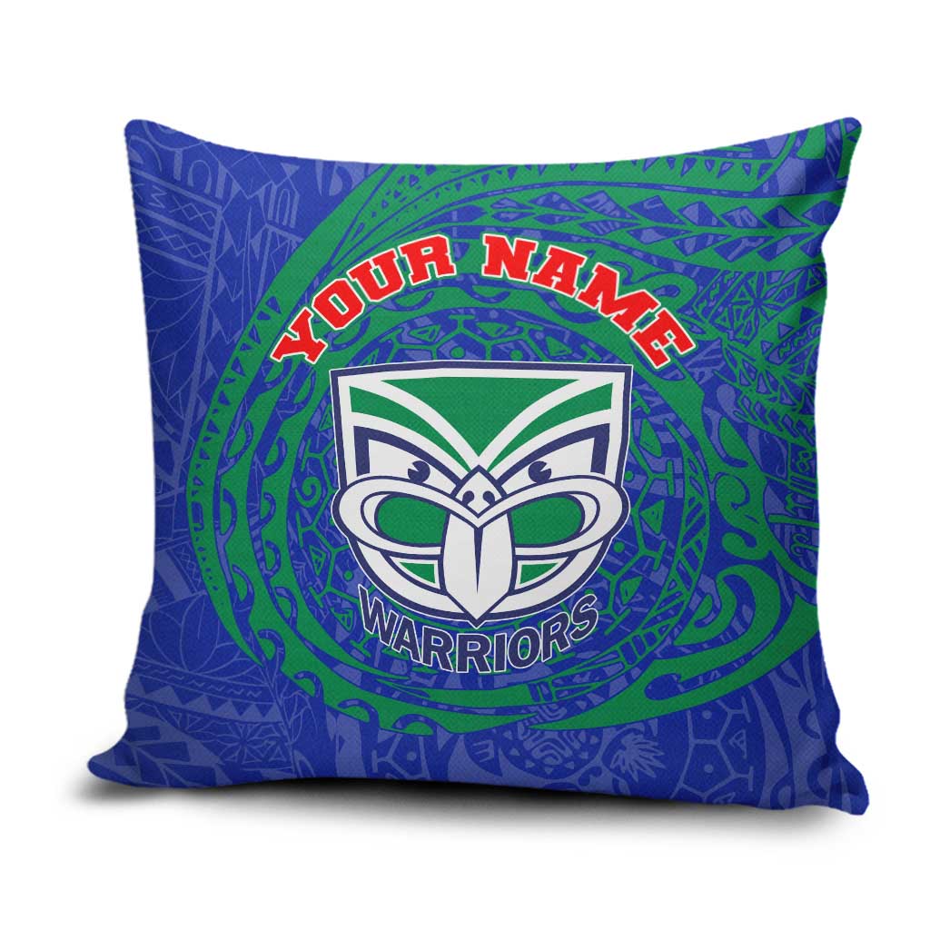 Personalized New Zealand Warriors Pillow Cover Polynesian Tribal Chest and Sleeve Tattoo