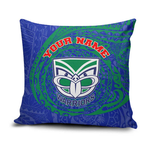 Personalized New Zealand Warriors Pillow Cover Polynesian Tribal Chest and Sleeve Tattoo