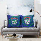 Personalized New Zealand Warriors Pillow Cover Polynesian Tribal Chest and Sleeve Tattoo