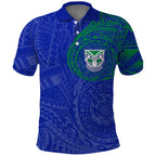 Personalized New Zealand Warriors Polo Shirt Polynesian Tribal Chest and Sleeve Tattoo