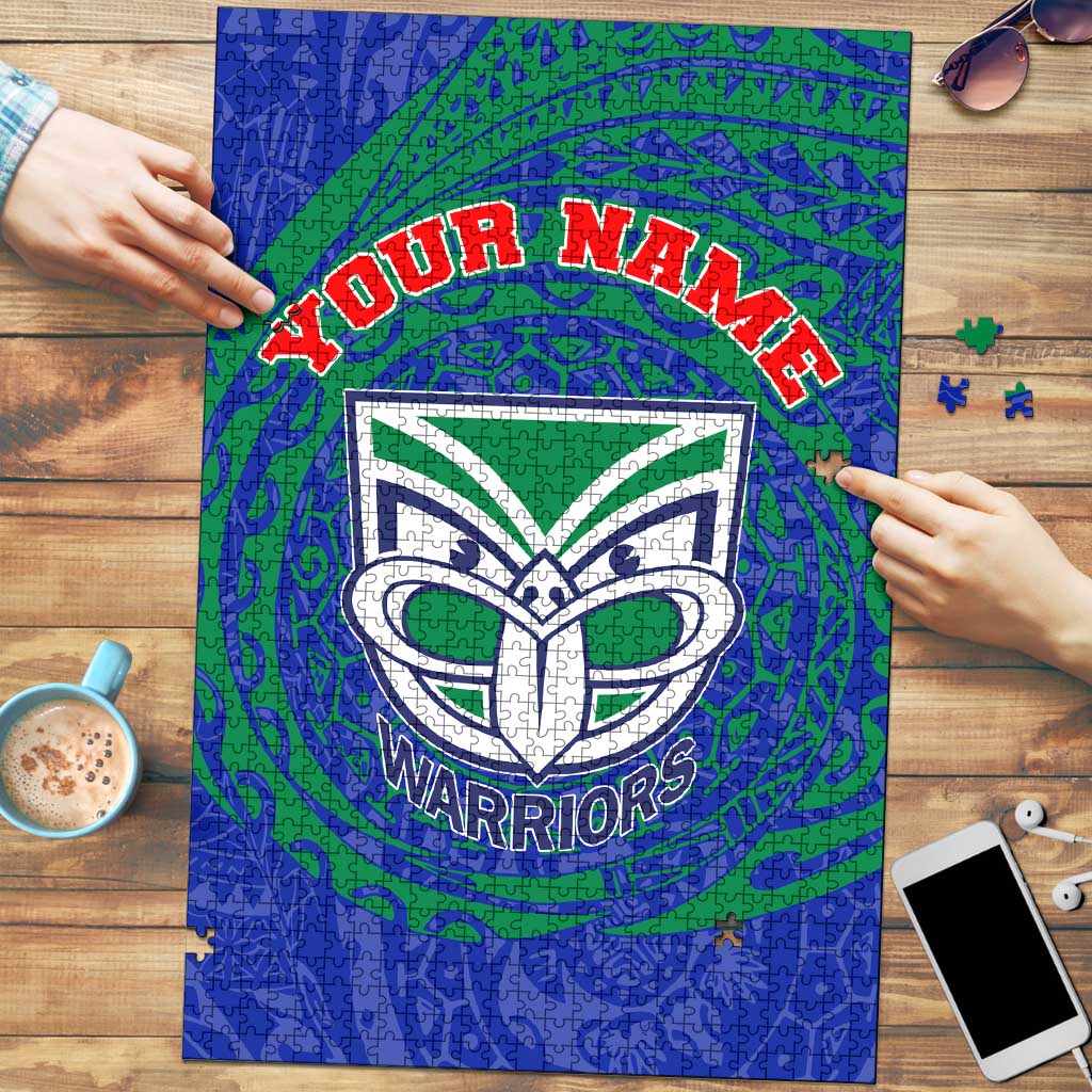Personalized New Zealand Warriors Puzzle Polynesian Tribal Chest and Sleeve Tattoo
