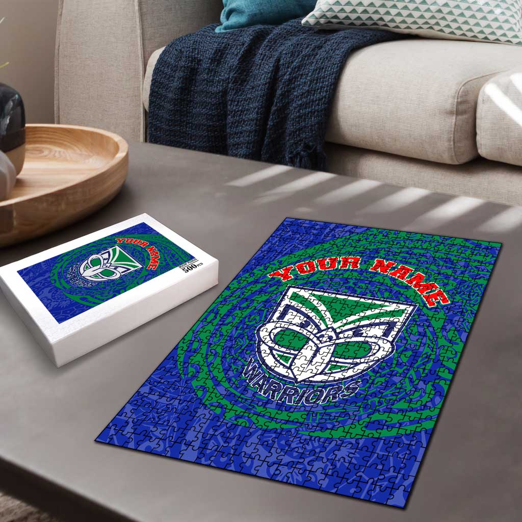 Personalized New Zealand Warriors Puzzle Polynesian Tribal Chest and Sleeve Tattoo
