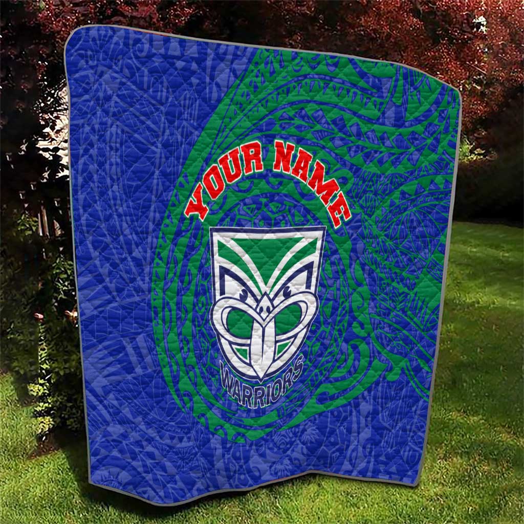 Personalized New Zealand Warriors Quilt Polynesian Tribal Chest and Sleeve Tattoo