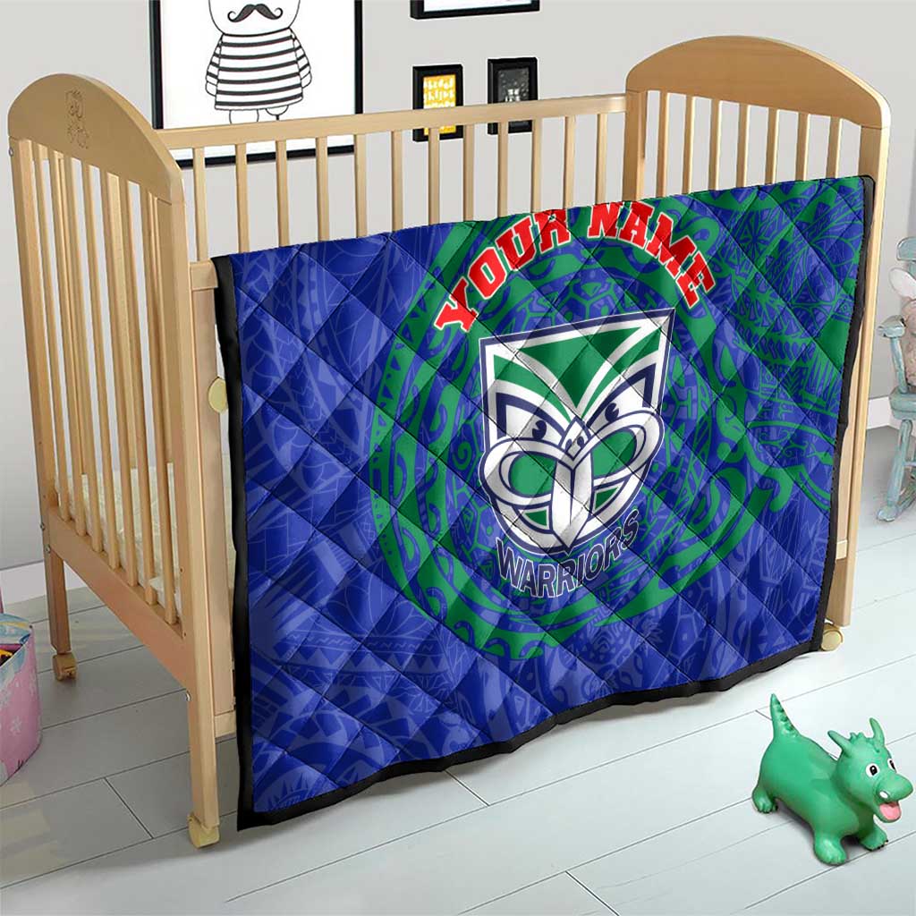 Personalized New Zealand Warriors Quilt Polynesian Tribal Chest and Sleeve Tattoo