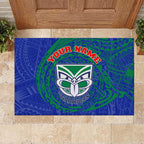 Personalized New Zealand Warriors Rubber Doormat Polynesian Tribal Chest and Sleeve Tattoo