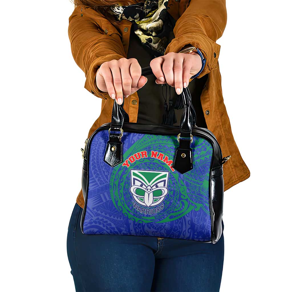 Personalized New Zealand Warriors Shoulder Handbag Polynesian Tribal Chest and Sleeve Tattoo