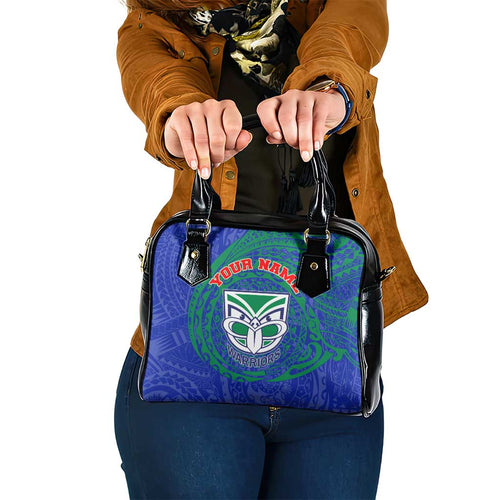 Personalized New Zealand Warriors Shoulder Handbag Polynesian Tribal Chest and Sleeve Tattoo