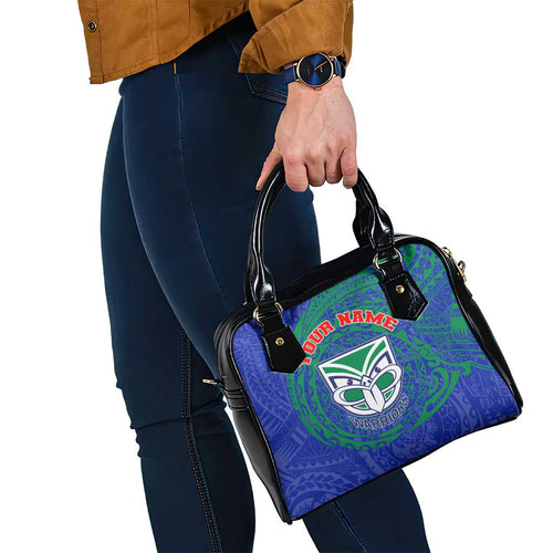 Personalized New Zealand Warriors Shoulder Handbag Polynesian Tribal Chest and Sleeve Tattoo
