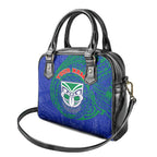 Personalized New Zealand Warriors Shoulder Handbag Polynesian Tribal Chest and Sleeve Tattoo