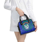 Personalized New Zealand Warriors Shoulder Handbag Polynesian Tribal Chest and Sleeve Tattoo
