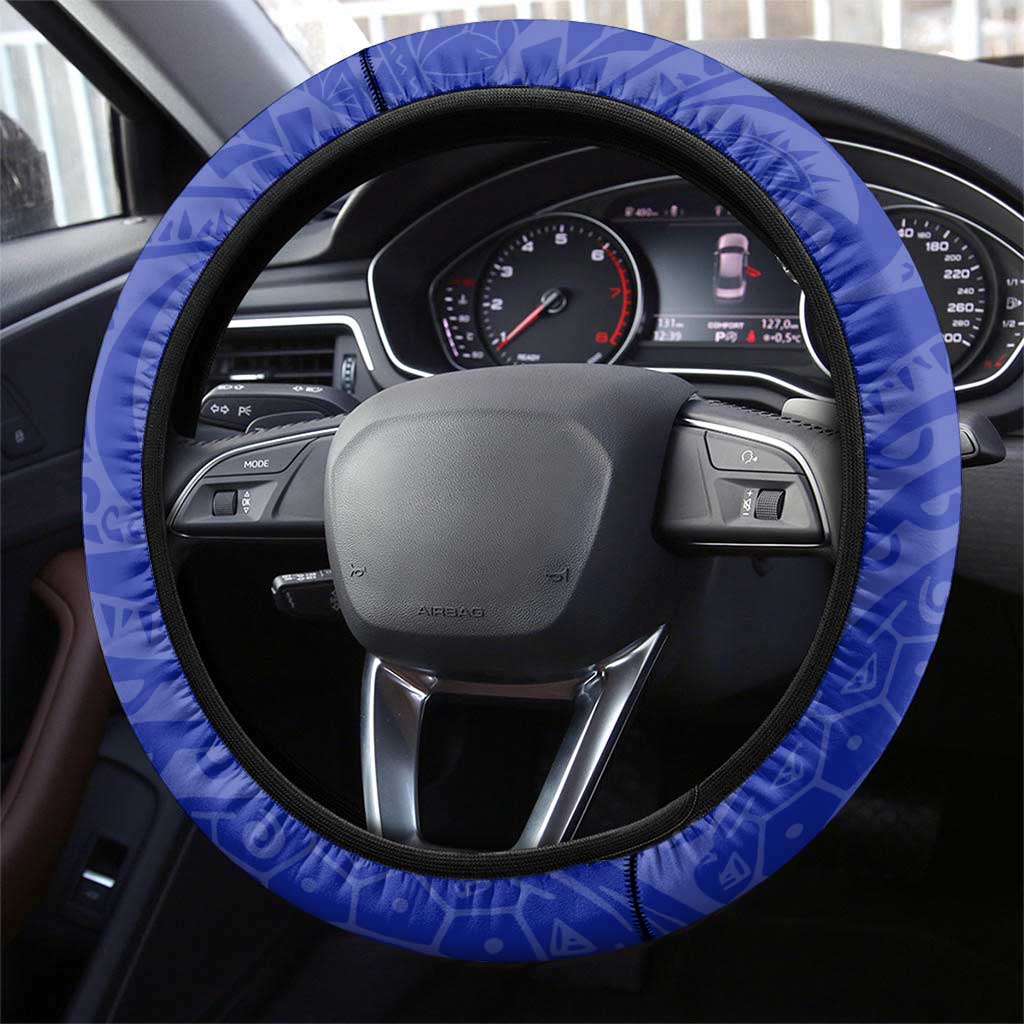 New Zealand Warriors Steering Wheel Cover Polynesian Tribal Chest and Sleeve Tattoo