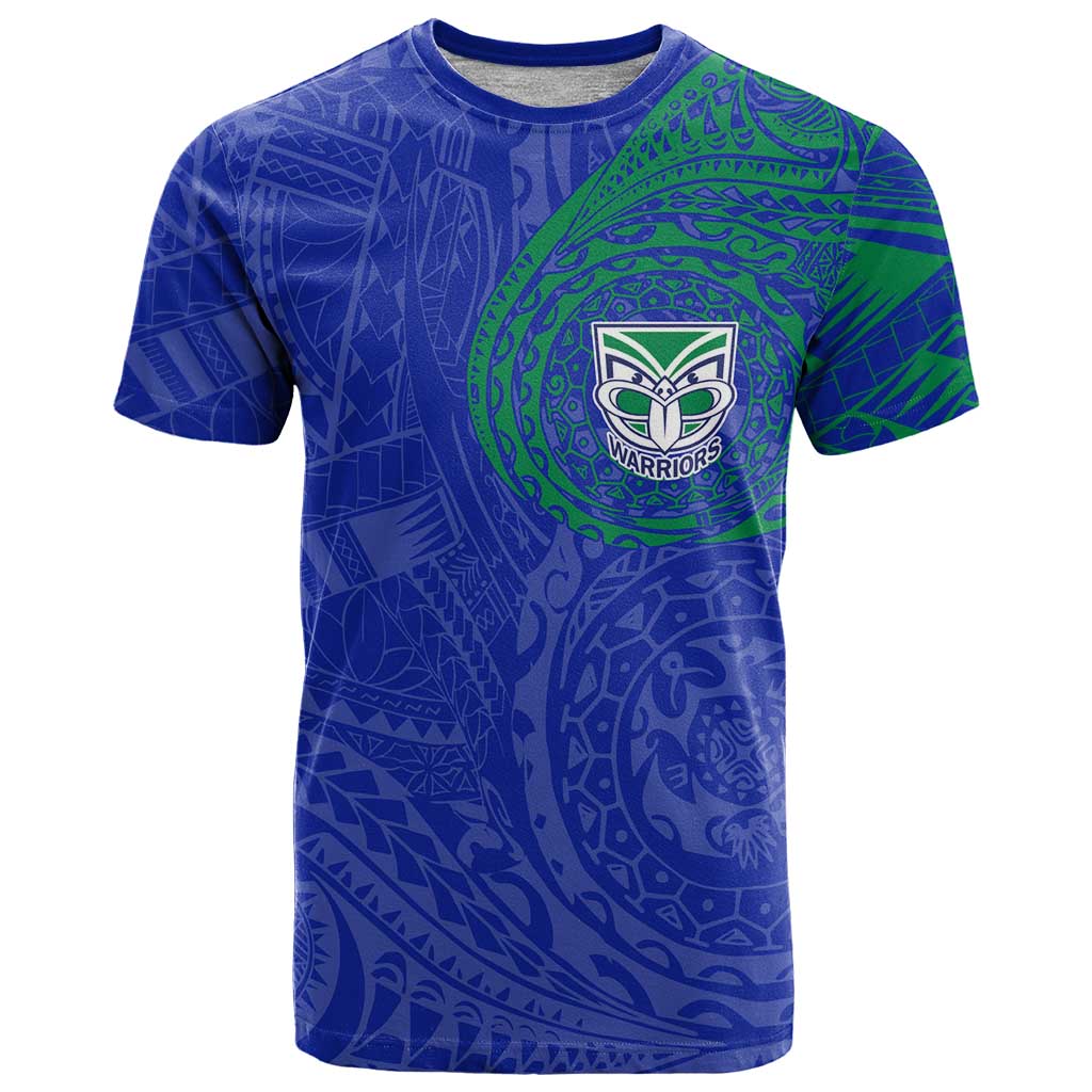 Personalized New Zealand Warriors T Shirt Polynesian Tribal Chest and Sleeve Tattoo