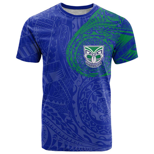 Personalized New Zealand Warriors T Shirt Polynesian Tribal Chest and Sleeve Tattoo