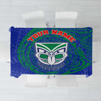 Personalized New Zealand Warriors Tablecloth Polynesian Tribal Chest and Sleeve Tattoo