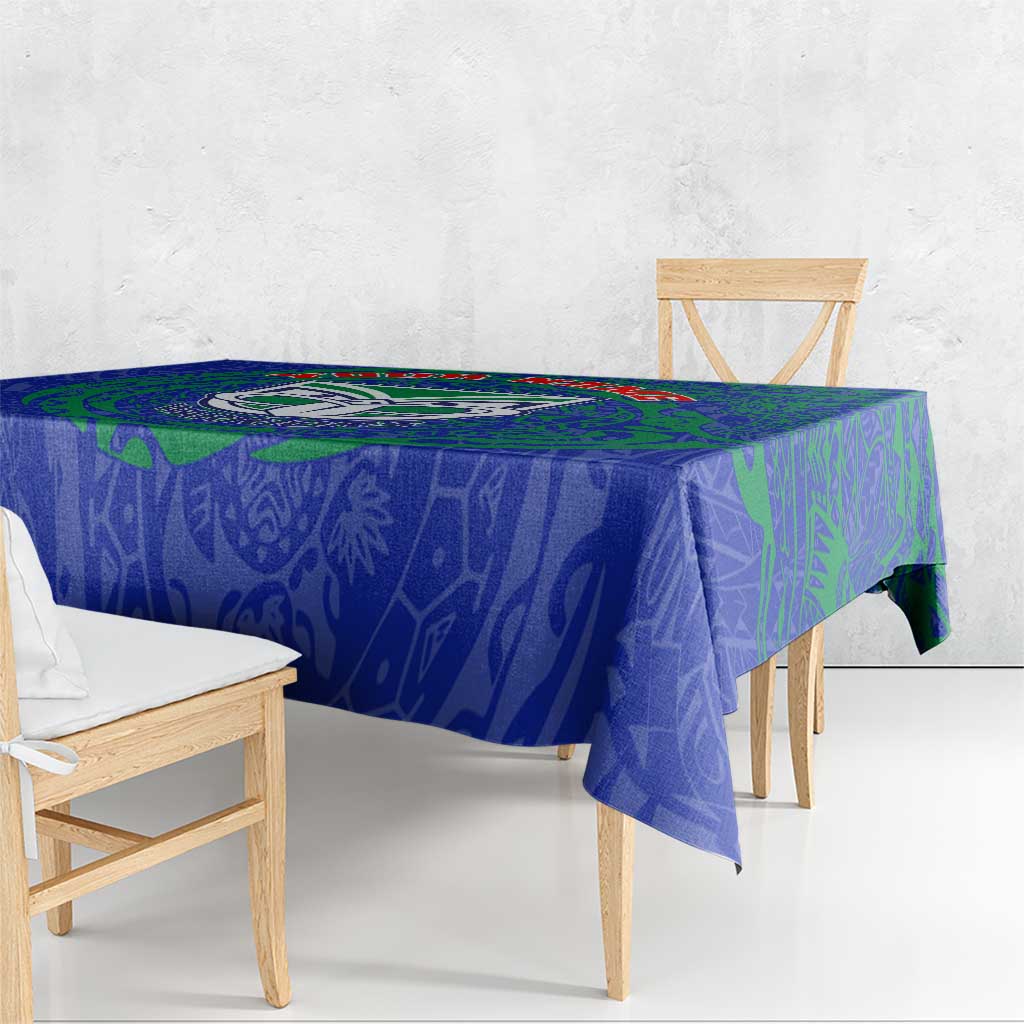 Personalized New Zealand Warriors Tablecloth Polynesian Tribal Chest and Sleeve Tattoo
