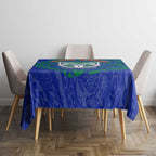 Personalized New Zealand Warriors Tablecloth Polynesian Tribal Chest and Sleeve Tattoo
