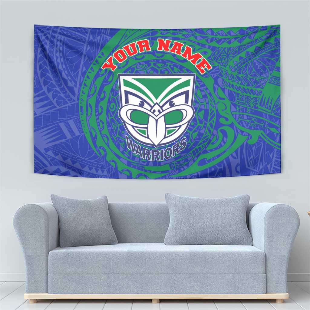 Personalized New Zealand Warriors Tapestry Polynesian Tribal Chest and Sleeve Tattoo