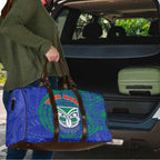 Personalized New Zealand Warriors Travel Bag Polynesian Tribal Chest and Sleeve Tattoo