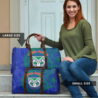 Personalized New Zealand Warriors Travel Bag Polynesian Tribal Chest and Sleeve Tattoo