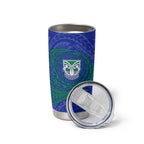 Personalized New Zealand Warriors Tumbler Cup Polynesian Tribal Chest and Sleeve Tattoo
