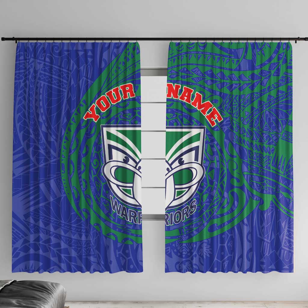 Personalized New Zealand Warriors Window Curtain Polynesian Tribal Chest and Sleeve Tattoo