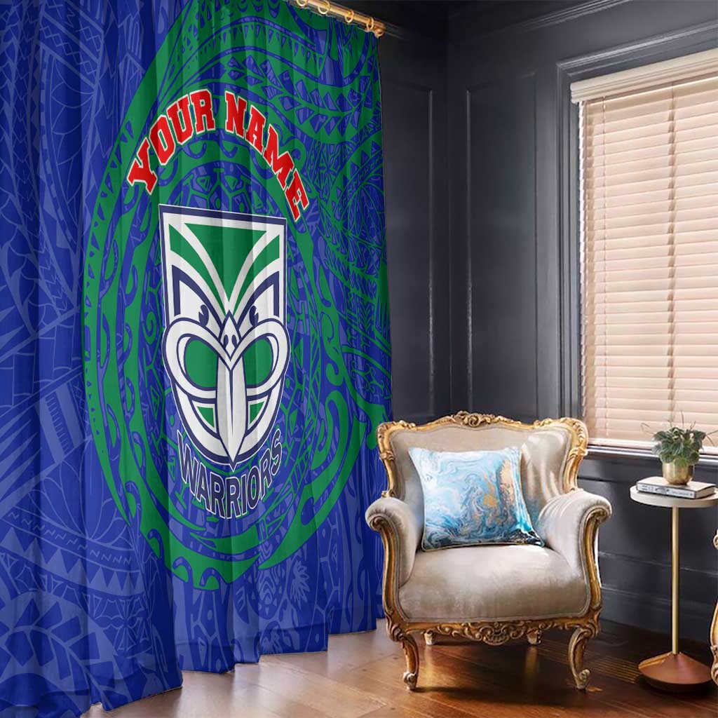 Personalized New Zealand Warriors Window Curtain Polynesian Tribal Chest and Sleeve Tattoo
