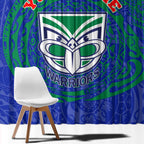 Personalized New Zealand Warriors Window Curtain Polynesian Tribal Chest and Sleeve Tattoo