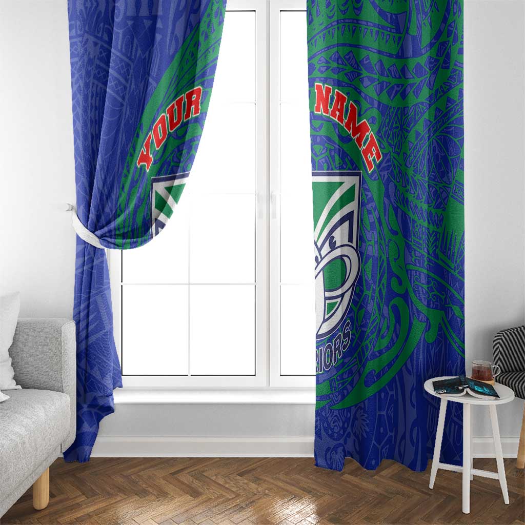 Personalized New Zealand Warriors Window Curtain Polynesian Tribal Chest and Sleeve Tattoo