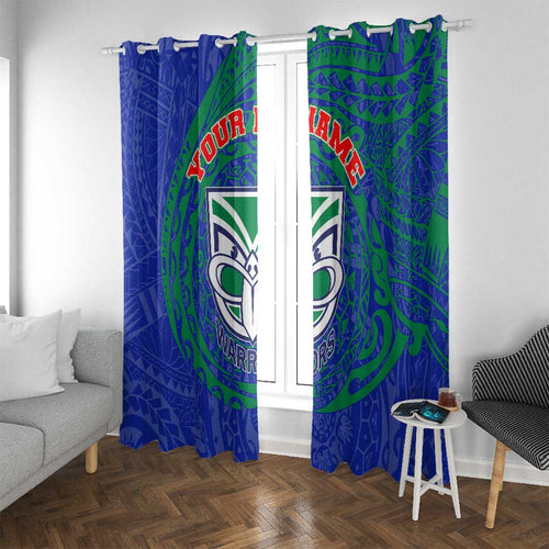 Personalized New Zealand Warriors Window Curtain Polynesian Tribal Chest and Sleeve Tattoo