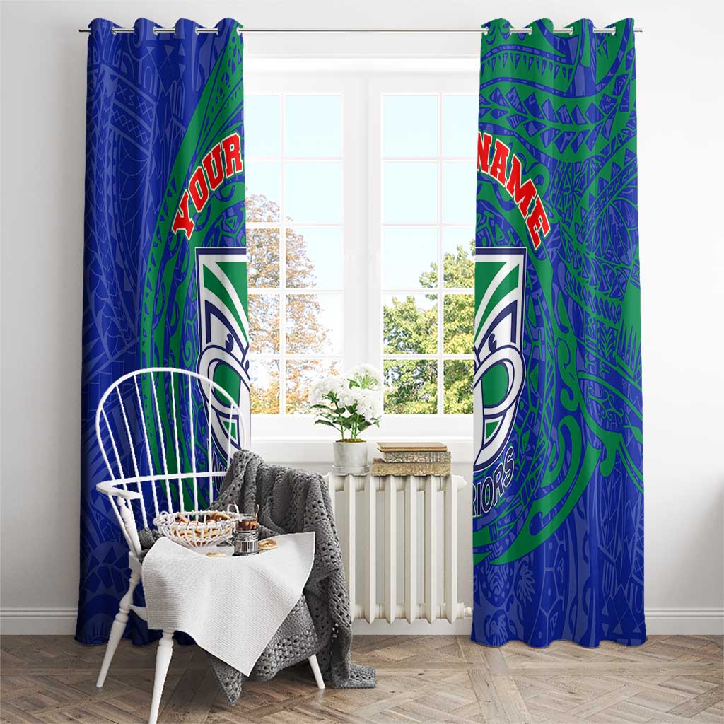 Personalized New Zealand Warriors Window Curtain Polynesian Tribal Chest and Sleeve Tattoo