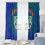Personalized New Zealand Warriors Window Curtain Polynesian Tribal Chest and Sleeve Tattoo