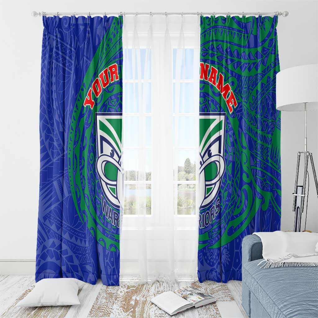 Personalized New Zealand Warriors Window Curtain Polynesian Tribal Chest and Sleeve Tattoo