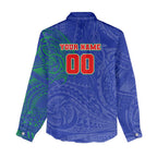 Personalized New Zealand Warriors Women Casual Shirt Polynesian Tribal Chest and Sleeve Tattoo