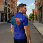 Personalized New Zealand Warriors Zipper Polo Shirt Polynesian Tribal Chest and Sleeve Tattoo
