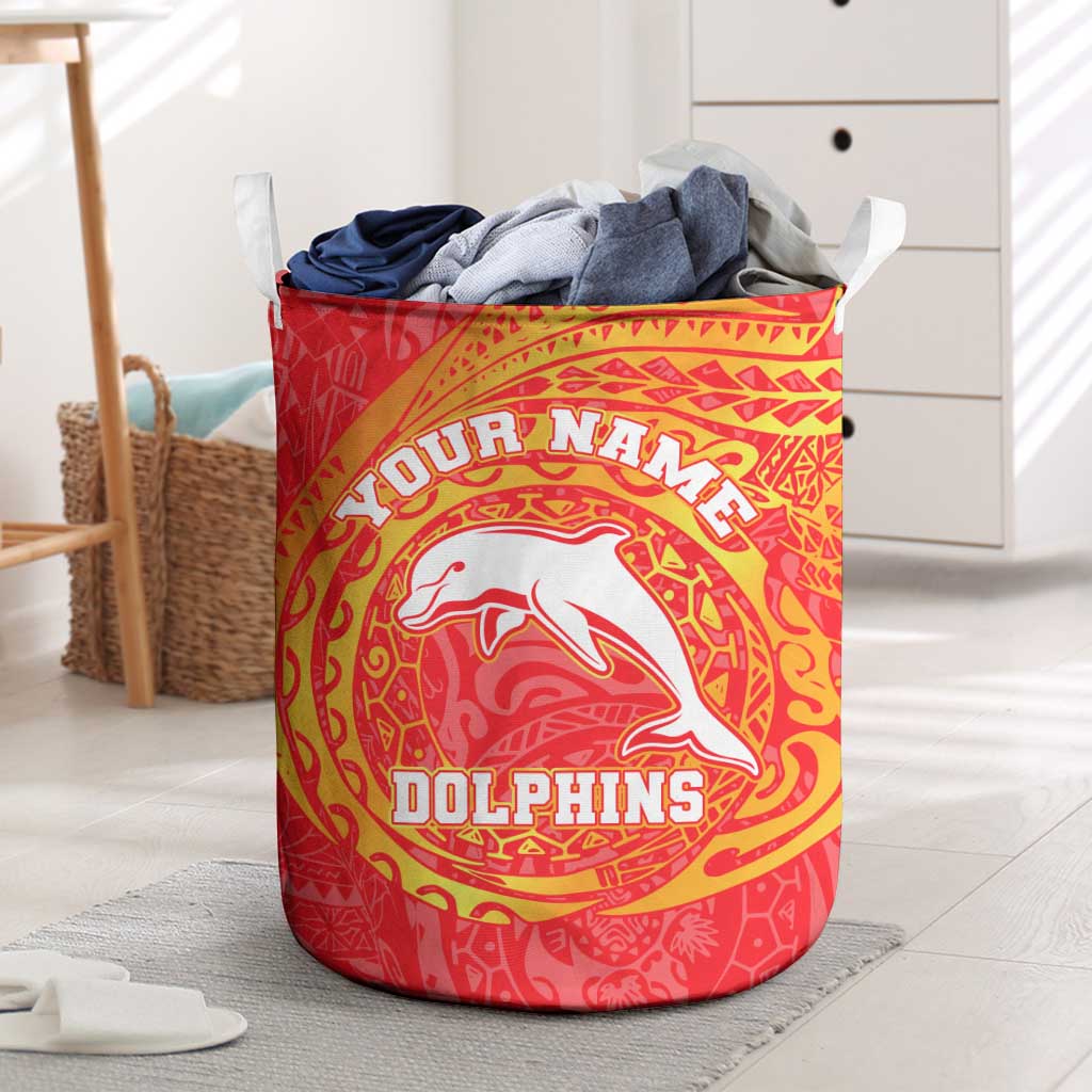 Personalized Dolphins Laundry Basket Polynesian Tribal Chest and Sleeve Tattoo