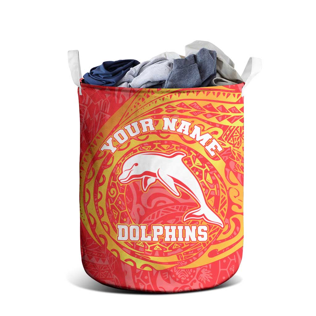 Personalized Dolphins Laundry Basket Polynesian Tribal Chest and Sleeve Tattoo