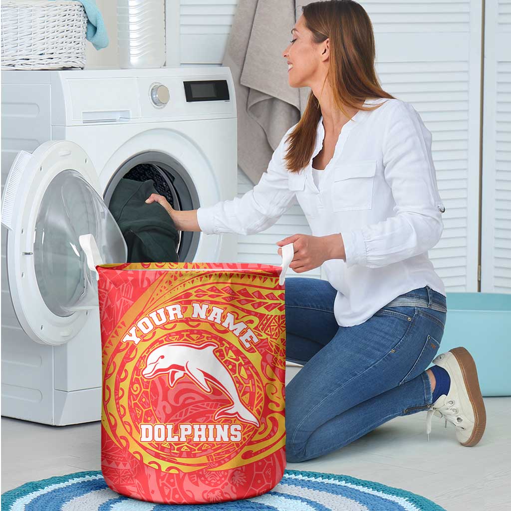 Personalized Dolphins Laundry Basket Polynesian Tribal Chest and Sleeve Tattoo
