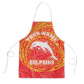 Personalized Dolphins Apron Polynesian Tribal Chest and Sleeve Tattoo
