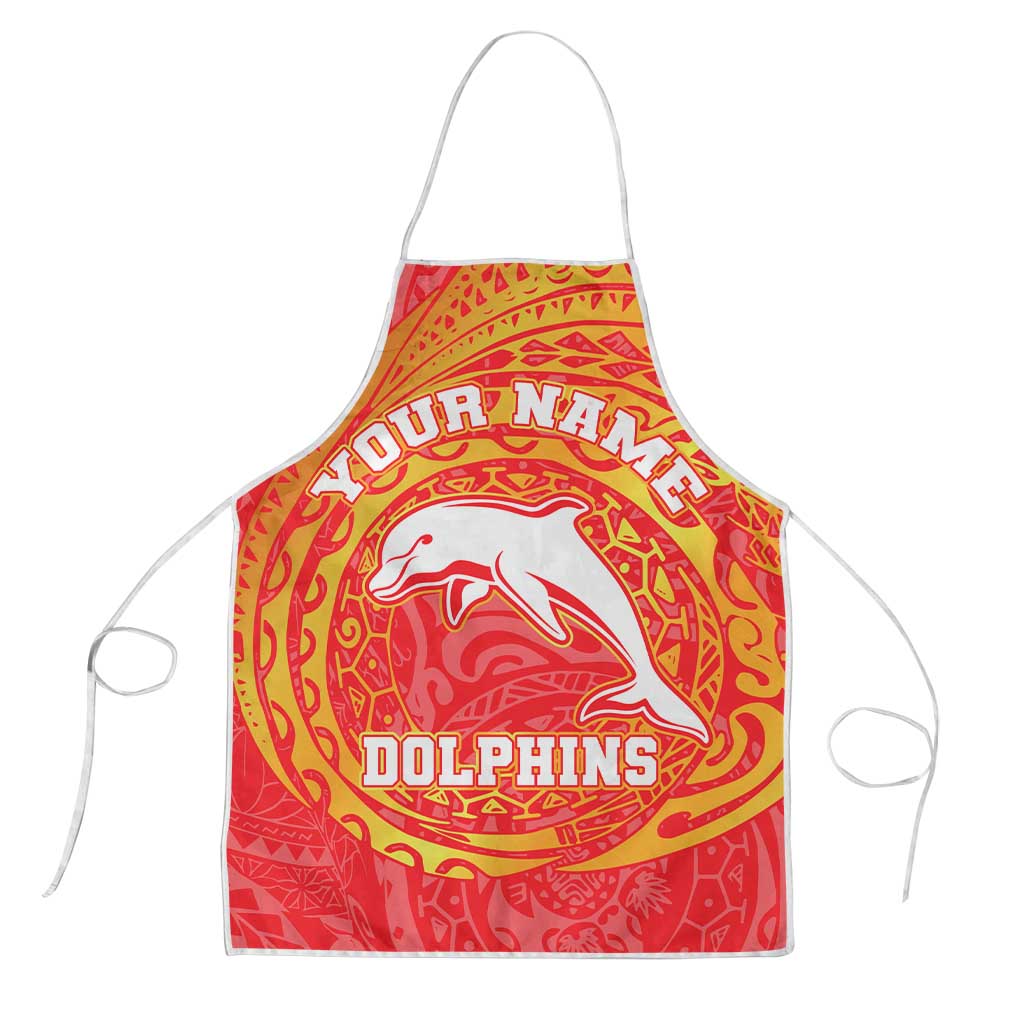 Personalized Dolphins Apron Polynesian Tribal Chest and Sleeve Tattoo