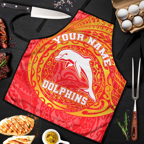 Personalized Dolphins Apron Polynesian Tribal Chest and Sleeve Tattoo