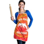 Personalized Dolphins Apron Polynesian Tribal Chest and Sleeve Tattoo