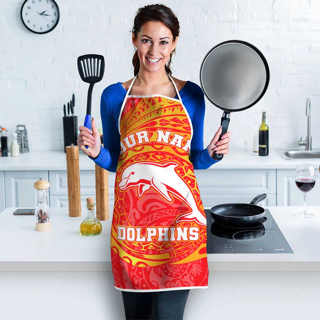 Personalized Dolphins Apron Polynesian Tribal Chest and Sleeve Tattoo