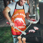 Personalized Dolphins Apron Polynesian Tribal Chest and Sleeve Tattoo