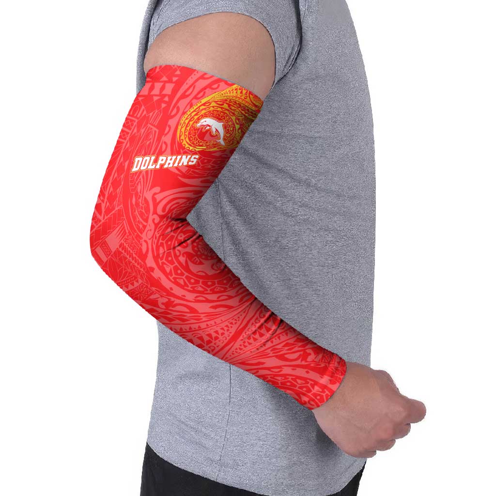 Personalized Dolphins Arm Sleeves Polynesian Tribal Chest and Sleeve Tattoo