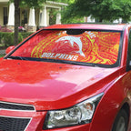 Personalized Dolphins Auto Sun Shade Polynesian Tribal Chest and Sleeve Tattoo