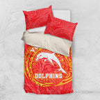 Personalized Dolphins Bedding Set Polynesian Tribal Chest and Sleeve Tattoo