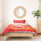 Personalized Dolphins Bedding Set Polynesian Tribal Chest and Sleeve Tattoo