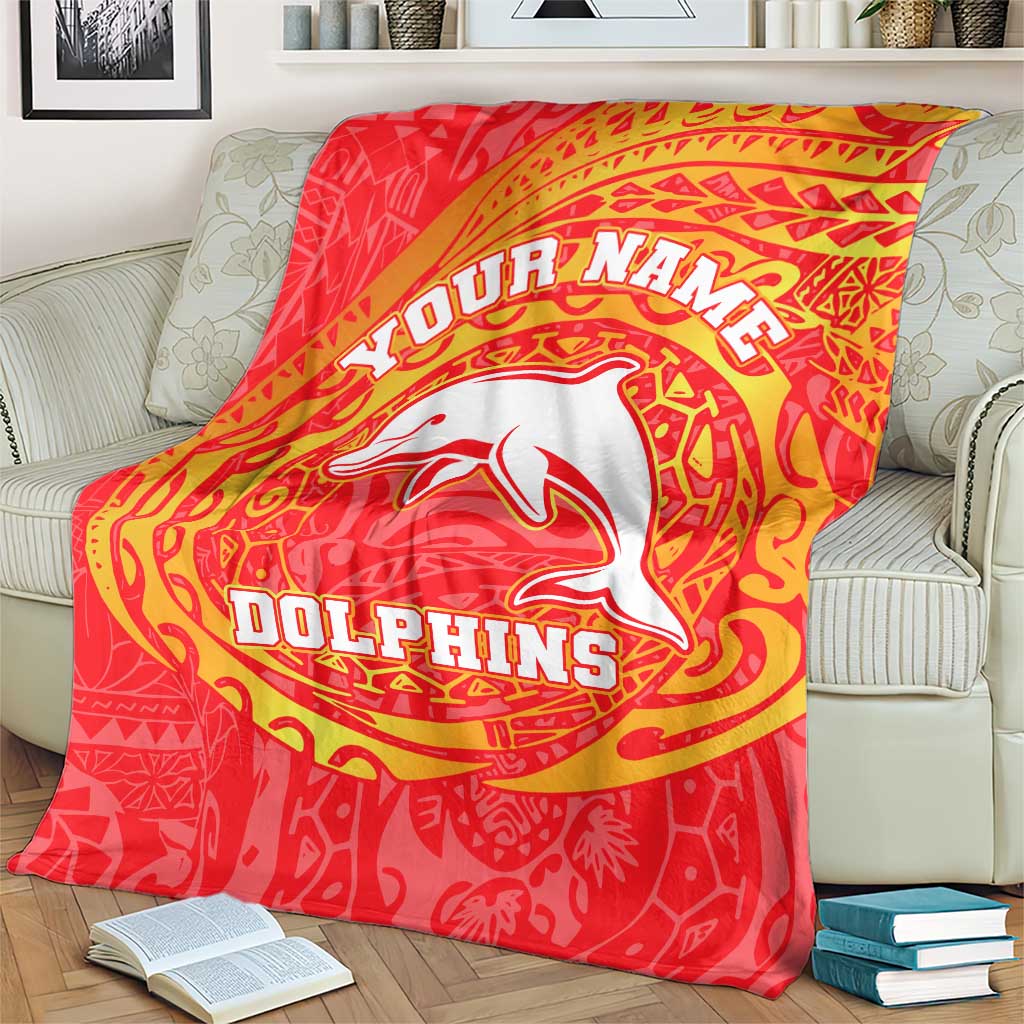 Personalized Dolphins Blanket Polynesian Tribal Chest and Sleeve Tattoo